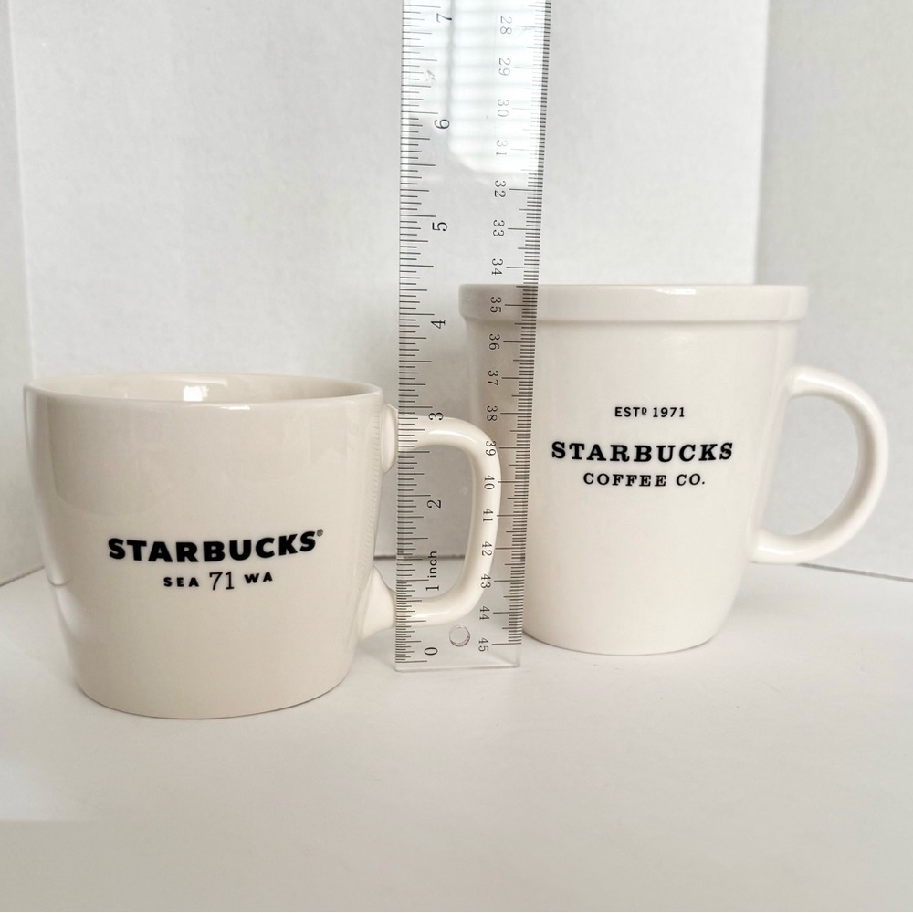 Starbucks Mugs 2001 Barista Mug and 2018 12oz SEA 71 WA Logo Mug - Picture 7 of 7